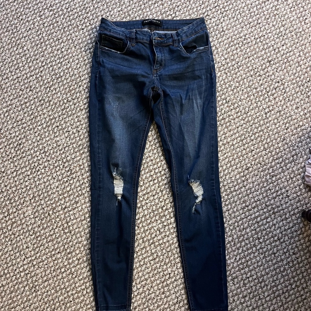 Prosperity Skinny Ripped Jeans in Dark Indigo